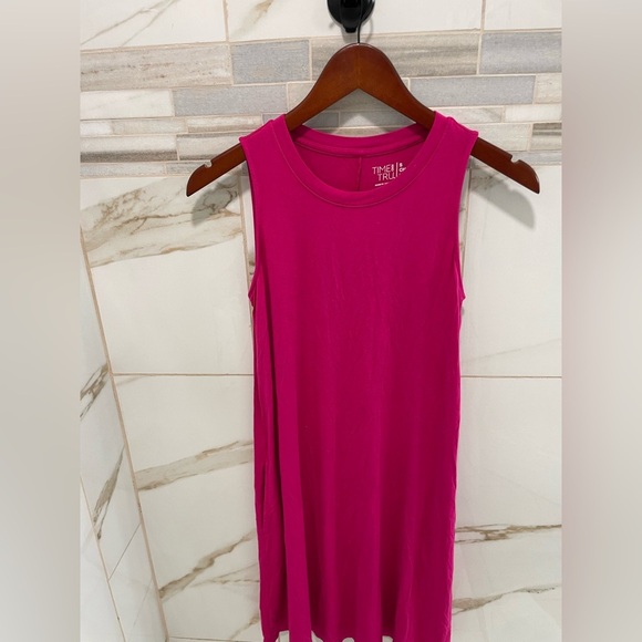 Time & Tru Vibrant Pink Sleeveless Tank Dress | Size Small - Picture 10 of 11
